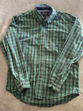 TWENTYX Green and Blue Plaid Button-Down Shirt